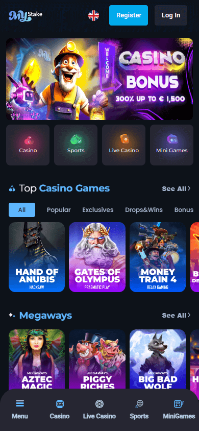 MyStake Casino Mobile screenshot